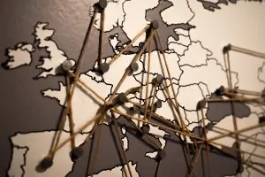 Mapa com Países marcados